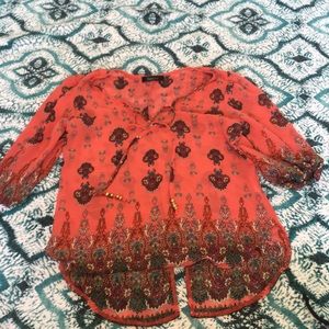 Boutique sheer shirt